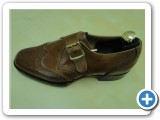 Single Monk shoe made from burnished leather 3