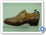Single Monk shoe made from burnished leather 2