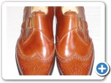 Single Monk shoe made from burnished leather 5