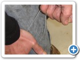 Hand rolling the threads using hemp cord